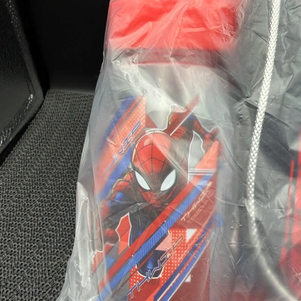 Marvel Spider-Man 5 Piece Backpack Set Flashing Lights Lunch Bag Water Bottle
